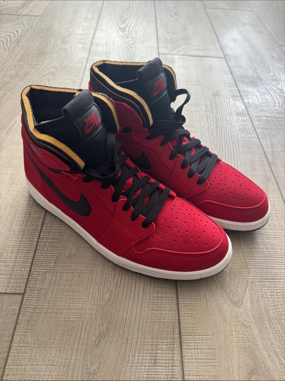 Nike Red and Black High-Top Sneakers